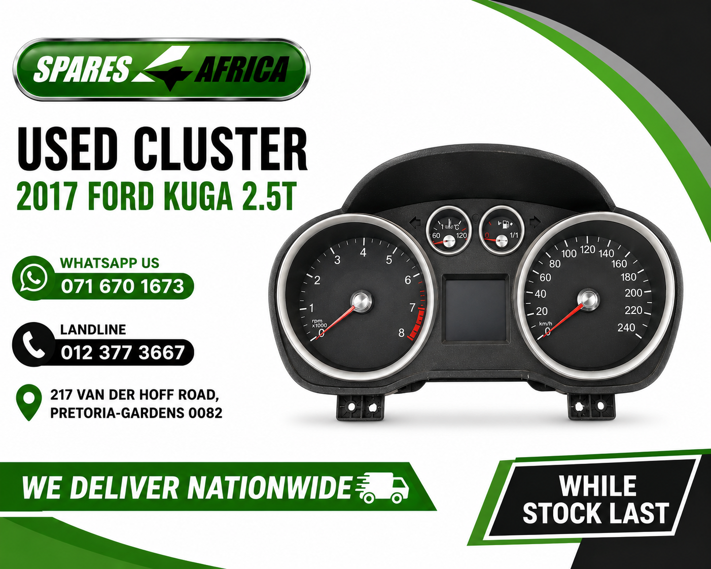 2017 FORD KUGA 2.5T USED INSTRUMENT CLUSTER – FOR SALE - Private Seller 2017 FORD KUGA 2.5T USED INSTRUMENT CLUSTER – FOR SALE - Private Seller