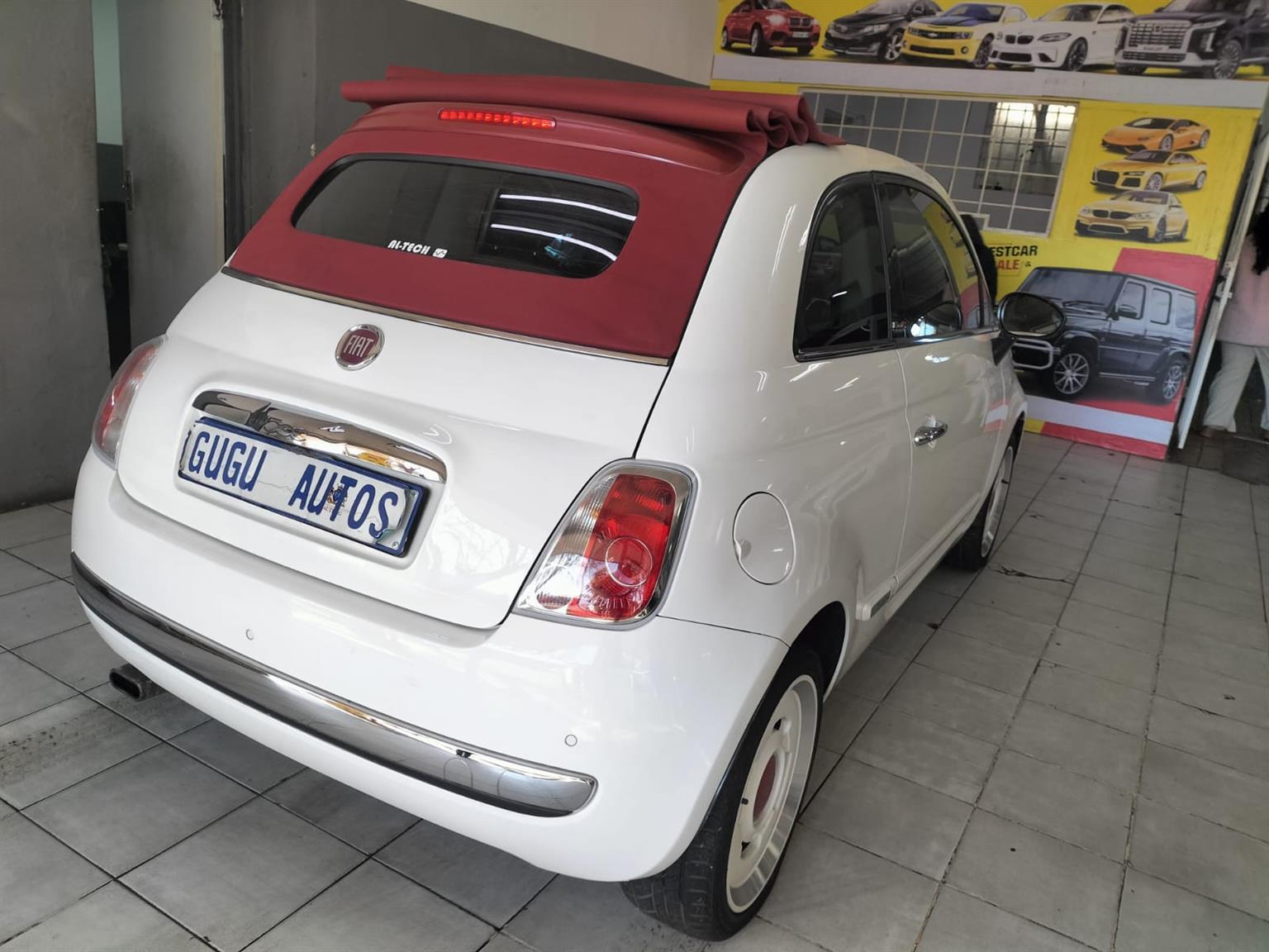 2015 FLAT 500C SPORT CONVERTABLE MANUAL WHITE PETROL52.000KM