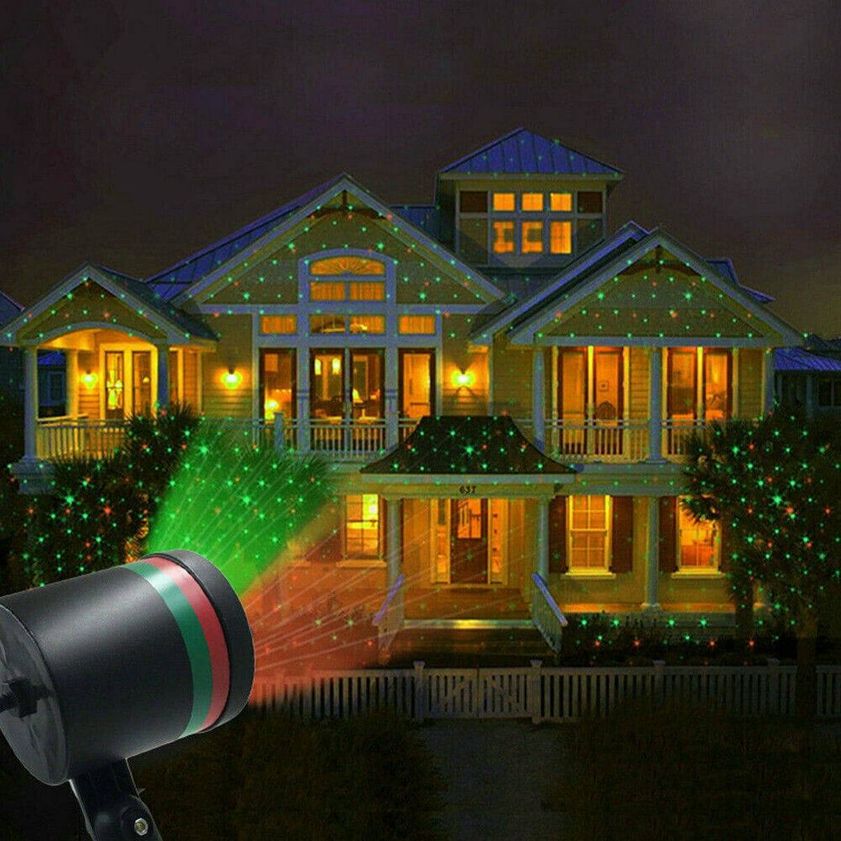 Laser Stage Disco Party Holographic Light Projector, Landscape Garden Outdoor