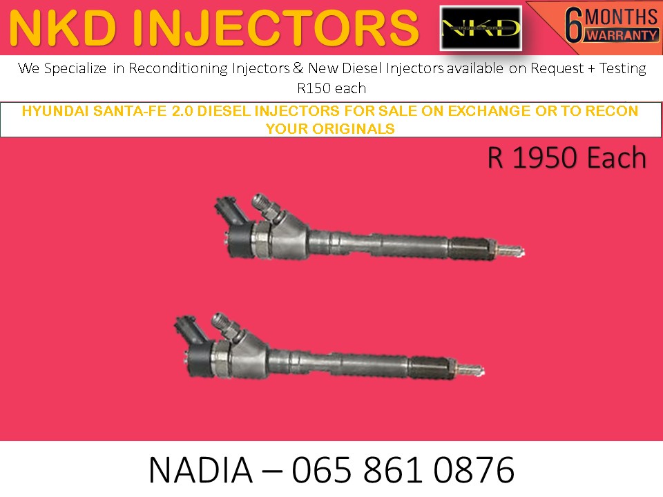 HYUNDAI SANTA FE DIESEL INJECTORS FOR SALE OR RECON - Private Seller HYUNDAI SANTA FE DIESEL INJECTORS FOR SALE OR RECON - Private Seller
