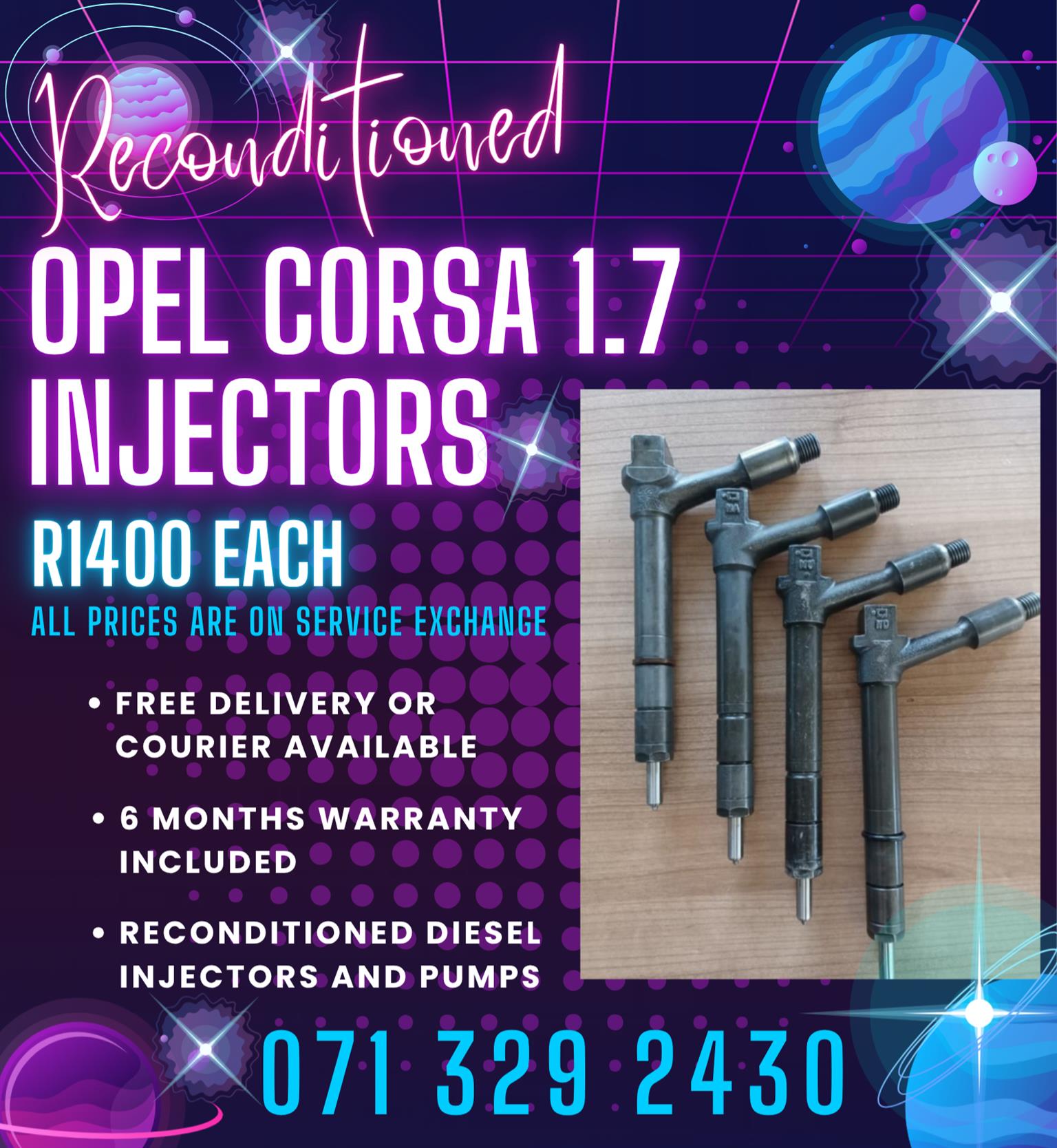 OPEL CORSA 1.7 INJECTORS FOR SALE WITH WARRANTY - Private Seller OPEL CORSA 1.7 INJECTORS FOR SALE WITH WARRANTY - Private Seller