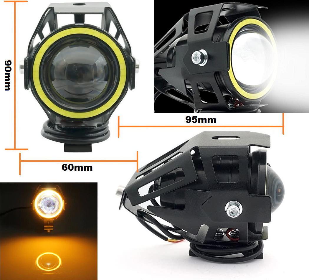 LED Angel Eye Spotlights, Devil Eye Universal Auxiliary Halo Ring Spotlights NEW