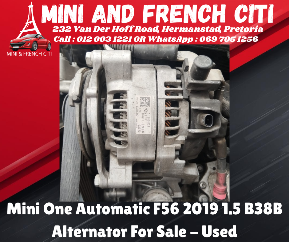 Used Mini One F56 2019 1.5 B38B Alternator For Sale - Genuine Charging Unit!! - Private Seller Used Mini One F56 2019 1.5 B38B Alternator For Sale - Genuine Charging Unit!! - Private Seller