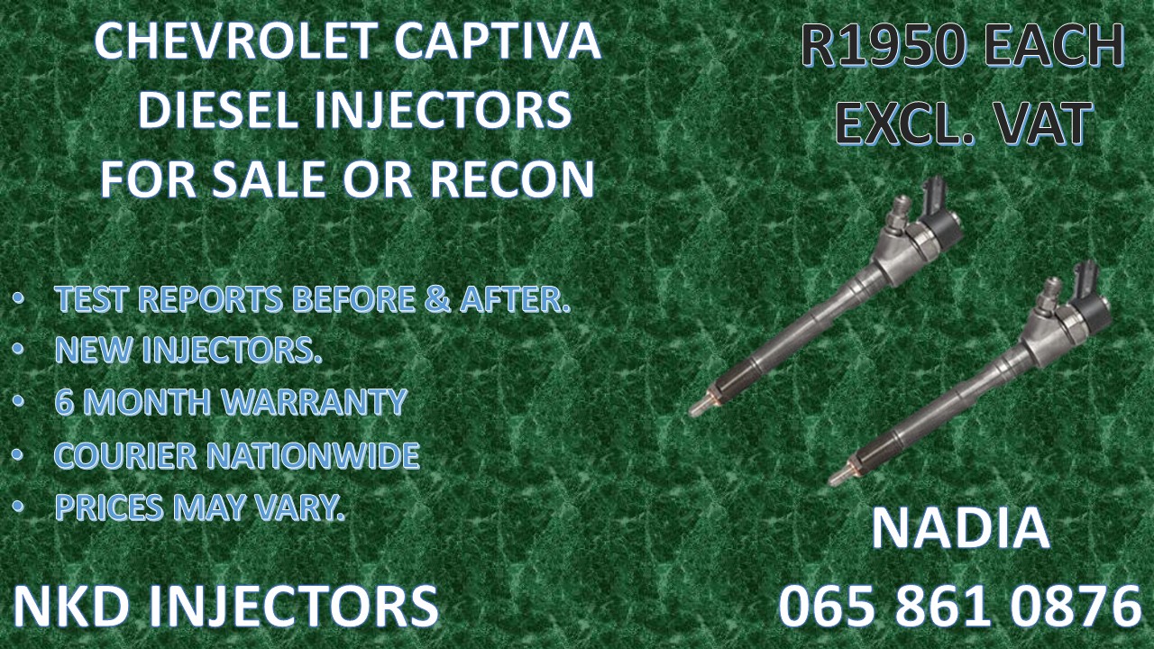DIESEL INJECTORS FOR SALE FOR CHEVROLAT CAPTIVA BOSCH - Private Seller DIESEL INJECTORS FOR SALE FOR CHEVROLAT CAPTIVA BOSCH - Private Seller