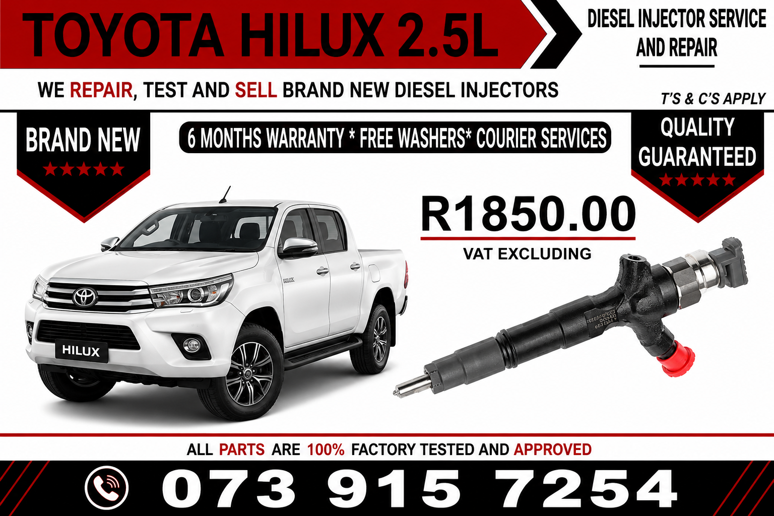 Toyota_Hilux_2.5L_Diesel_Fuel_Injectors_On_Repair - Private Seller Toyota_Hilux_2.5L_Diesel_Fuel_Injectors_On_Repair - Private Seller