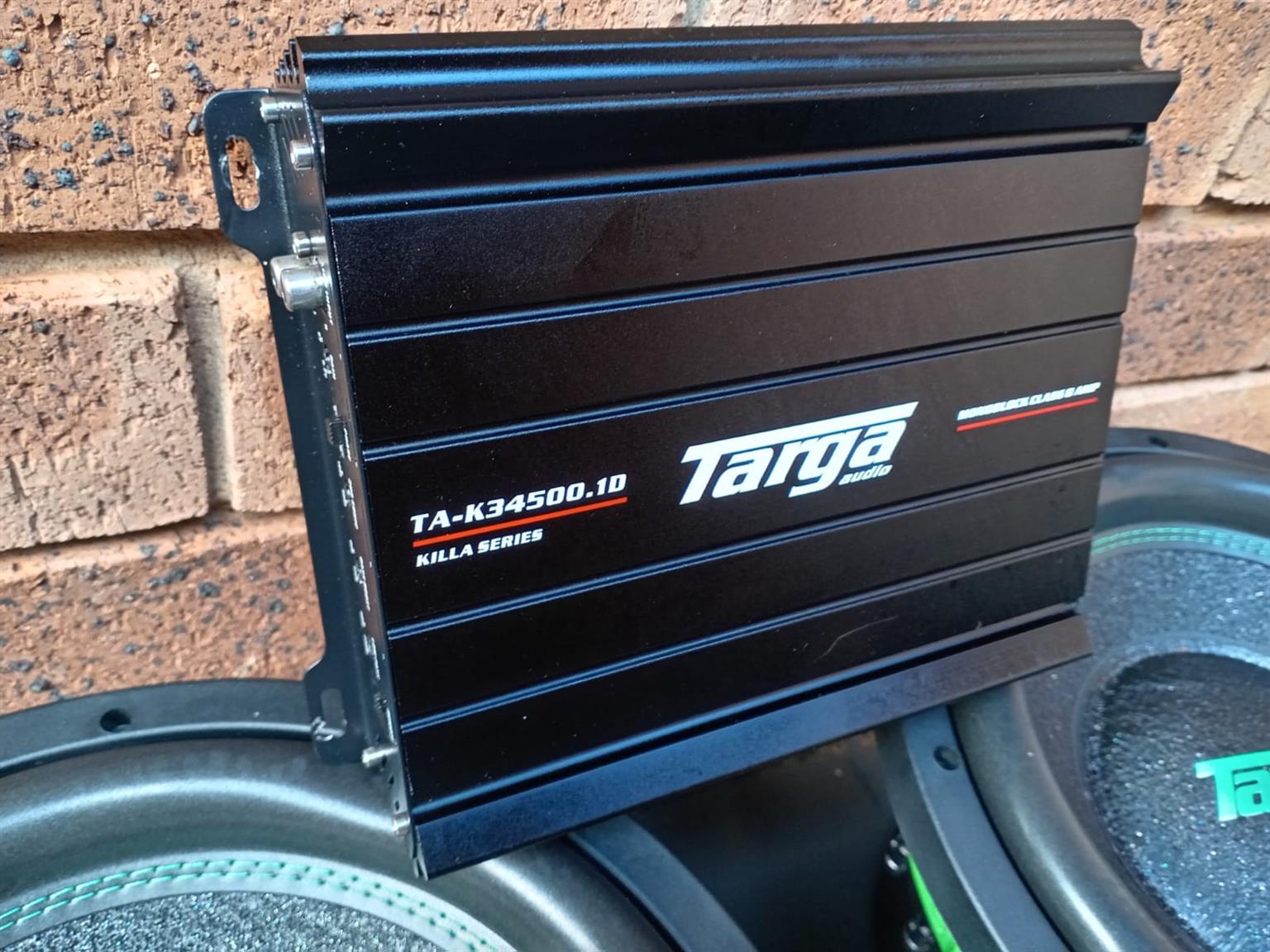 Car Audio Bass Combo 2 x Pythons Subwoofers & 34500w Targa Amplifier
