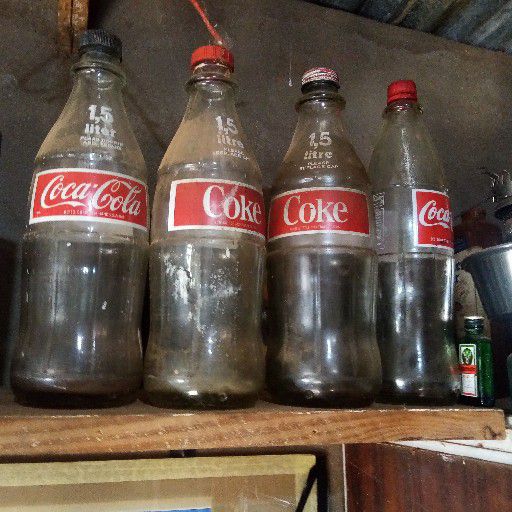 Coke collection bottles