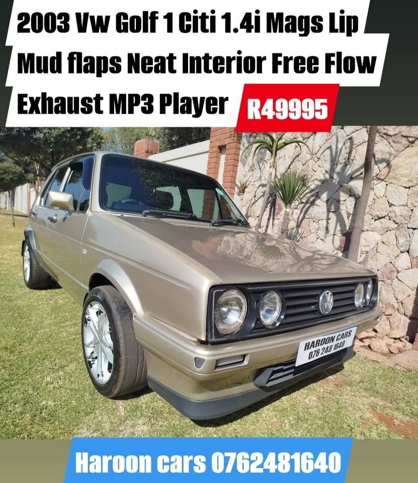 Call Haroon on 2003 Vw Golf 1 Citi 1.4i Mags Neat interior Free flow Exhaust System