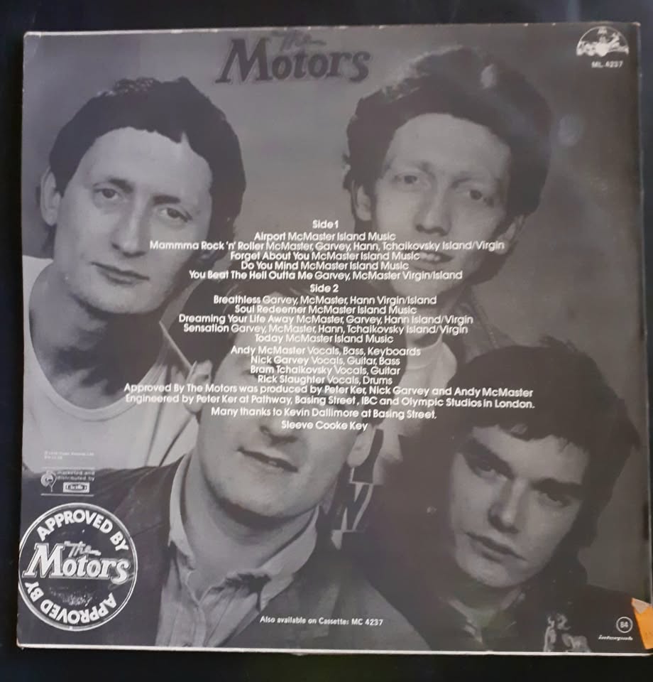 The Motors - Approved By The Motors LP Record
