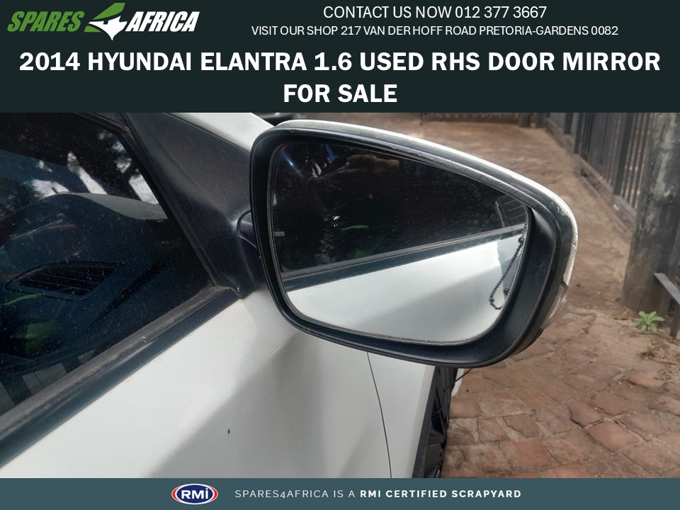 2014 HYUNDAI ELANTRA USED RHS (RIGHT) DOOR MIRROR - Private Seller 2014 HYUNDAI ELANTRA USED RHS (RIGHT) DOOR MIRROR - Private Seller