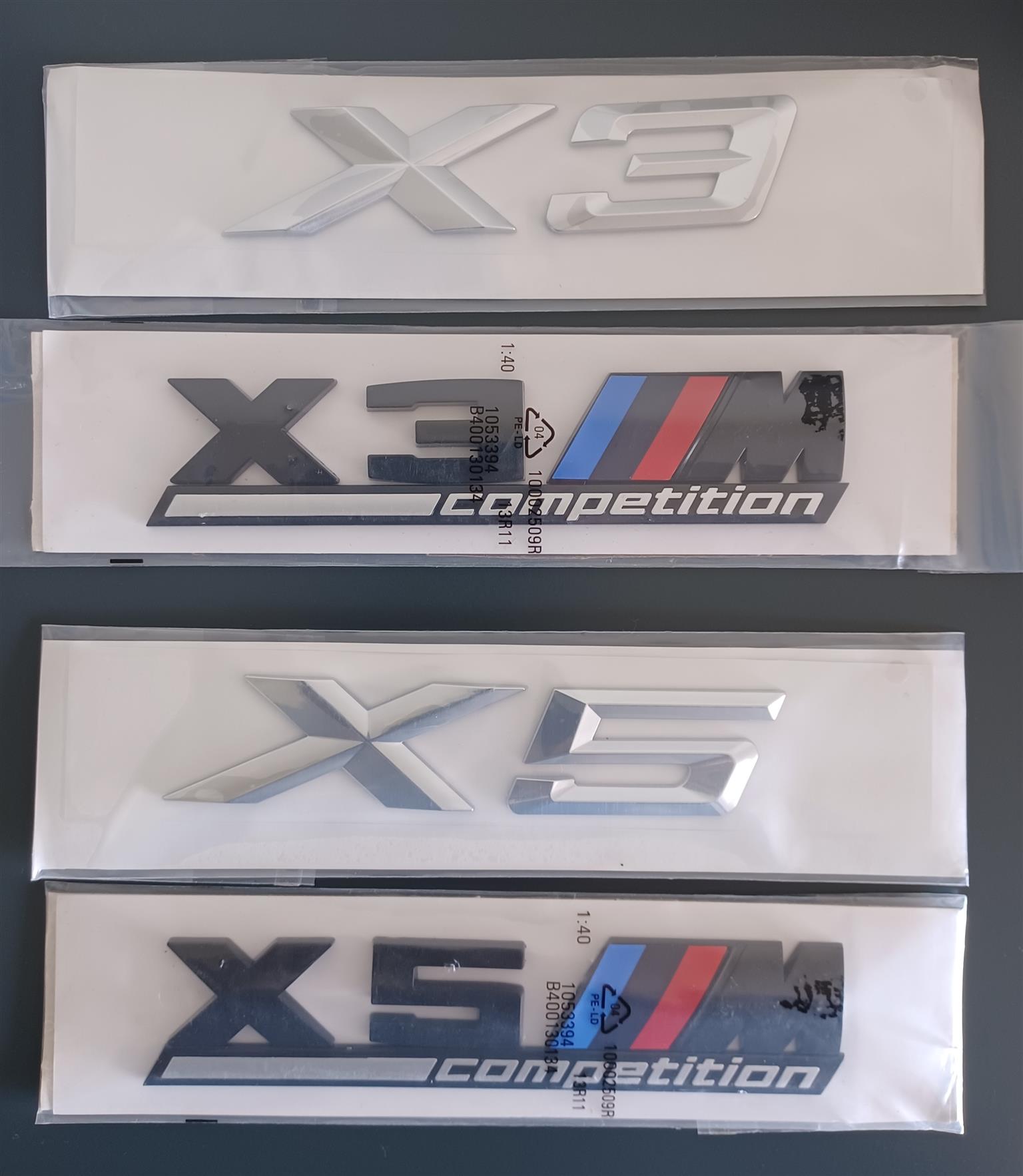 BMW X3 X5 Competition badges emblems - Private Seller BMW X3 X5 Competition badges emblems - Private Seller