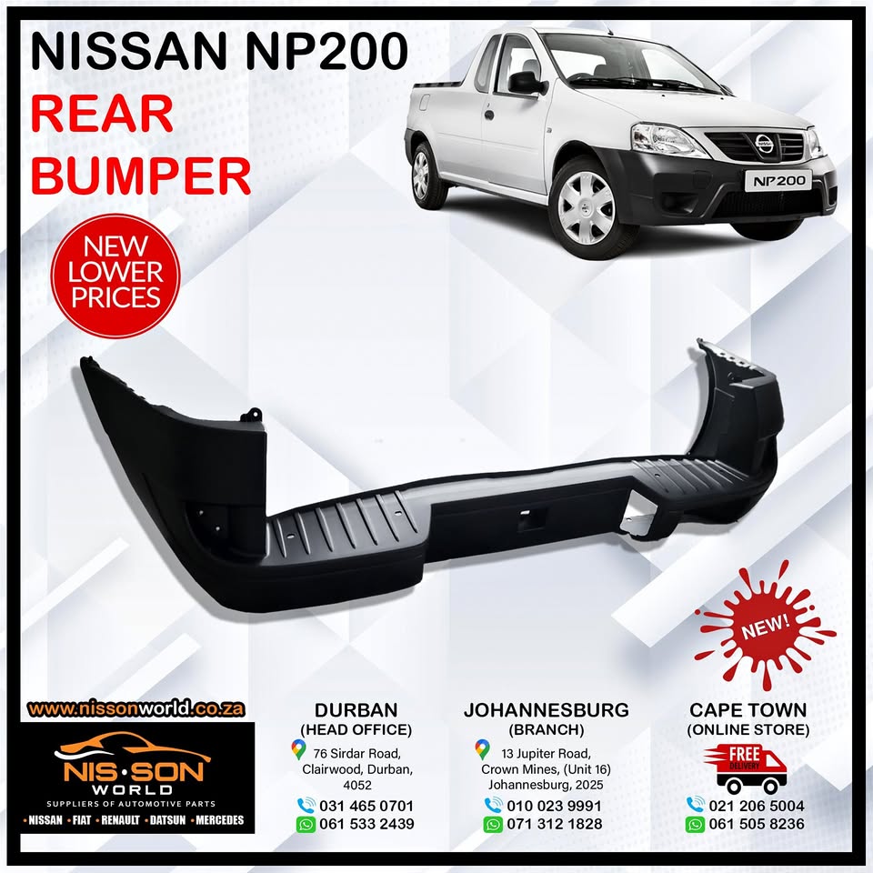 Np200 Rear Window Used NISSAN NP200 REAR BUMPER for sale in Gauteng | Auto Mart