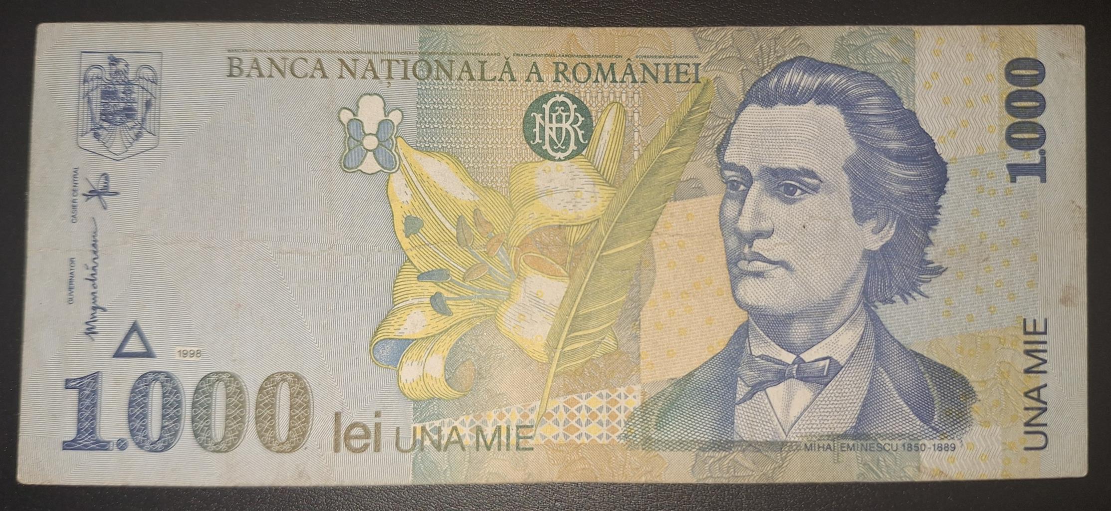 1000 Romanian Lei bank note 1000 Romanian Lei bank note