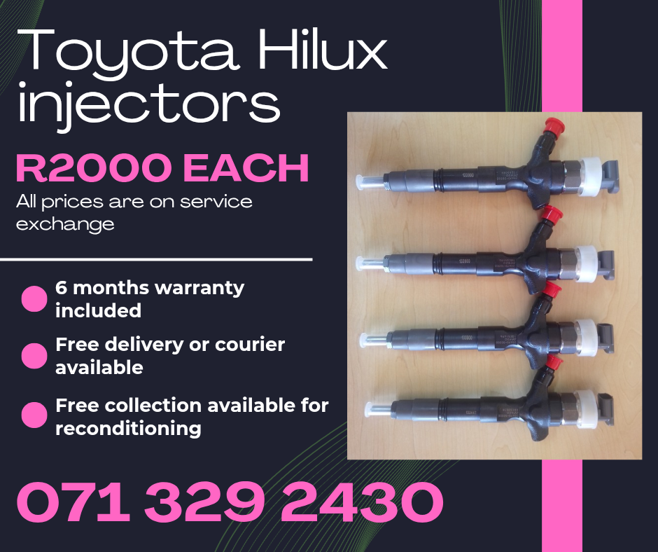TOYOTA HILUX DIESEL INJECTORS FOR SALE WITH WARRANTY - Private Seller TOYOTA HILUX DIESEL INJECTORS FOR SALE WITH WARRANTY - Private Seller