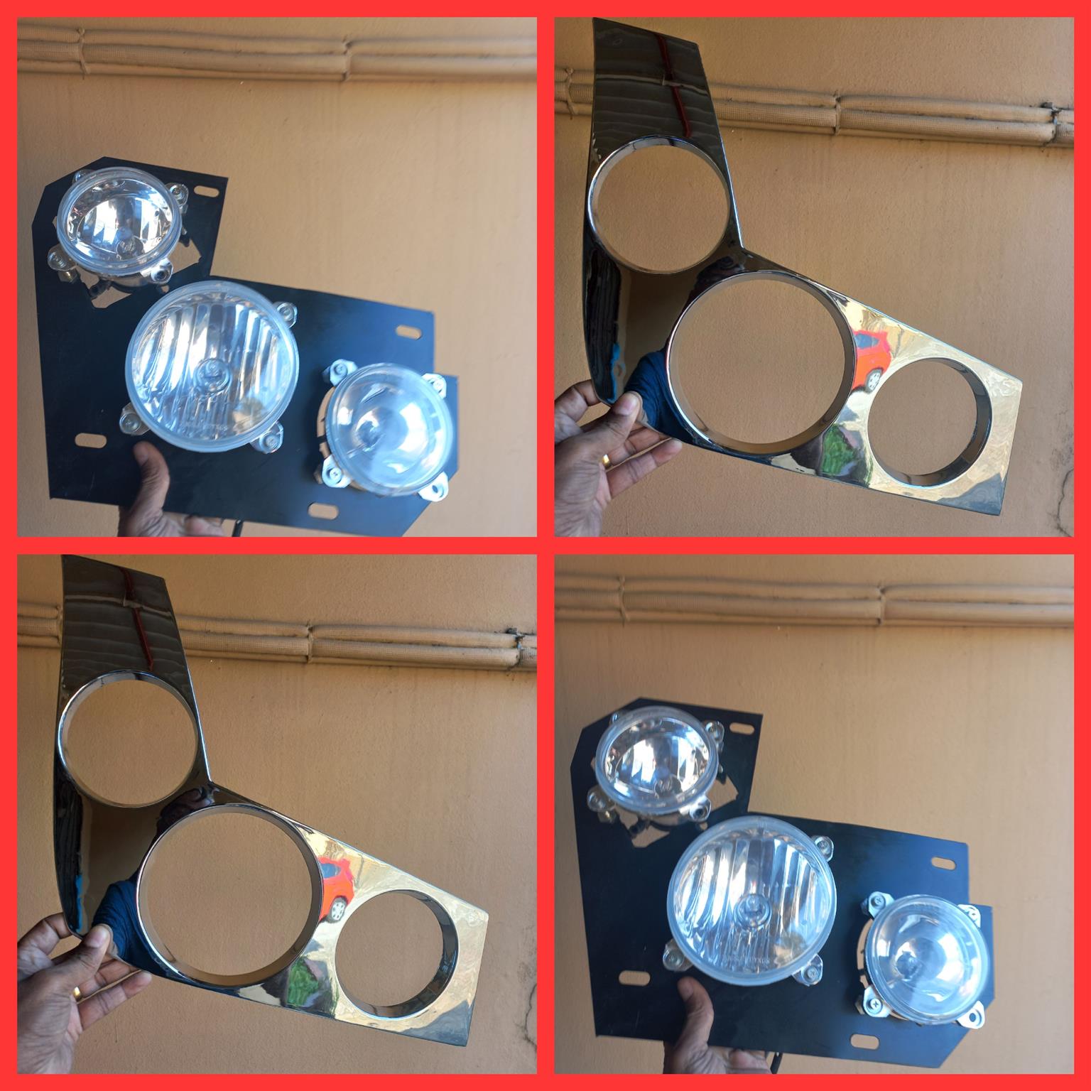 luxury style bus headlight.Chrome cover with headlight,fog and parklight.