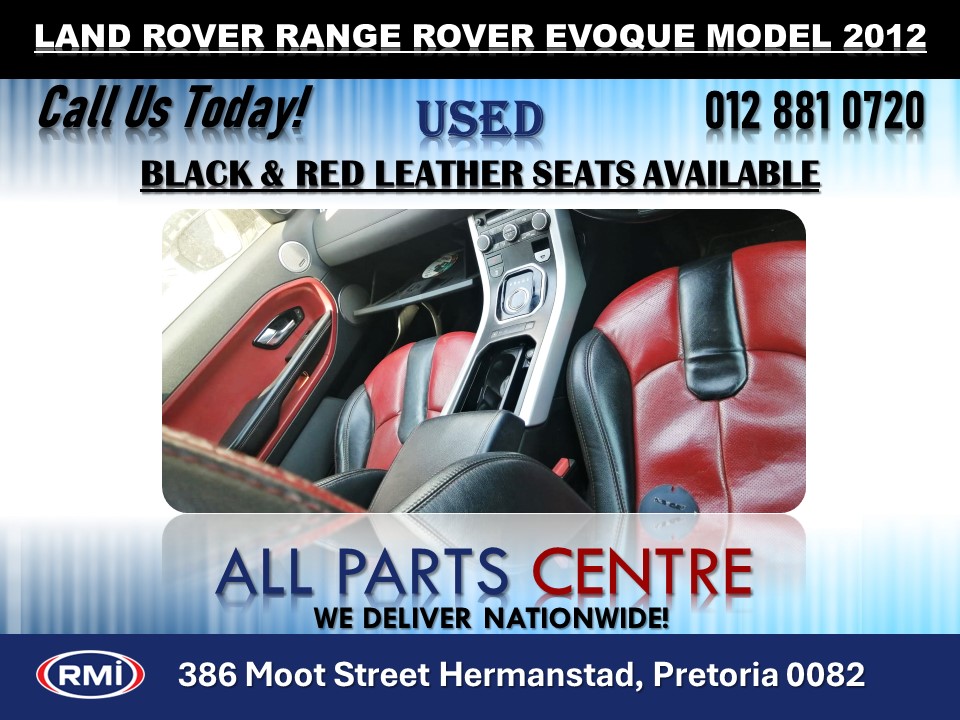 2012 Land Rover Range Rover Evoque Used Black and Red Leather Seats