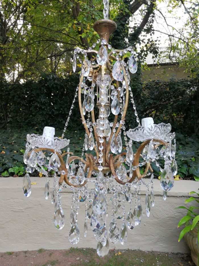 Antique crystal chandeliers