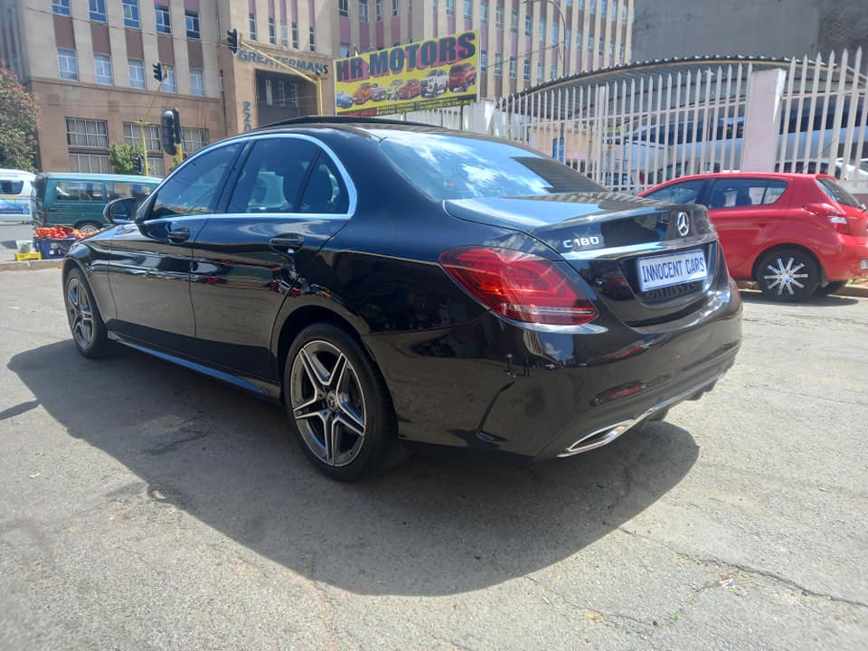 2018 MERCEDES BENZ C180 AMG, PETROL, AUTOMATIC, BLACK COLOUR, MILEAGE 90000KM