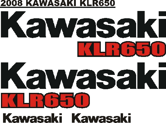 2008 Kawasaki KLR 650 graphics / stickers  / decal sets