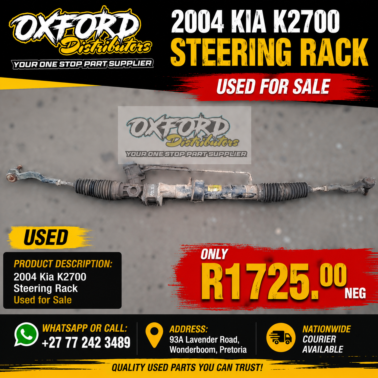Kia K2700 Steering Rack Used for sale - Private Seller Kia K2700 Steering Rack Used for sale - Private Seller