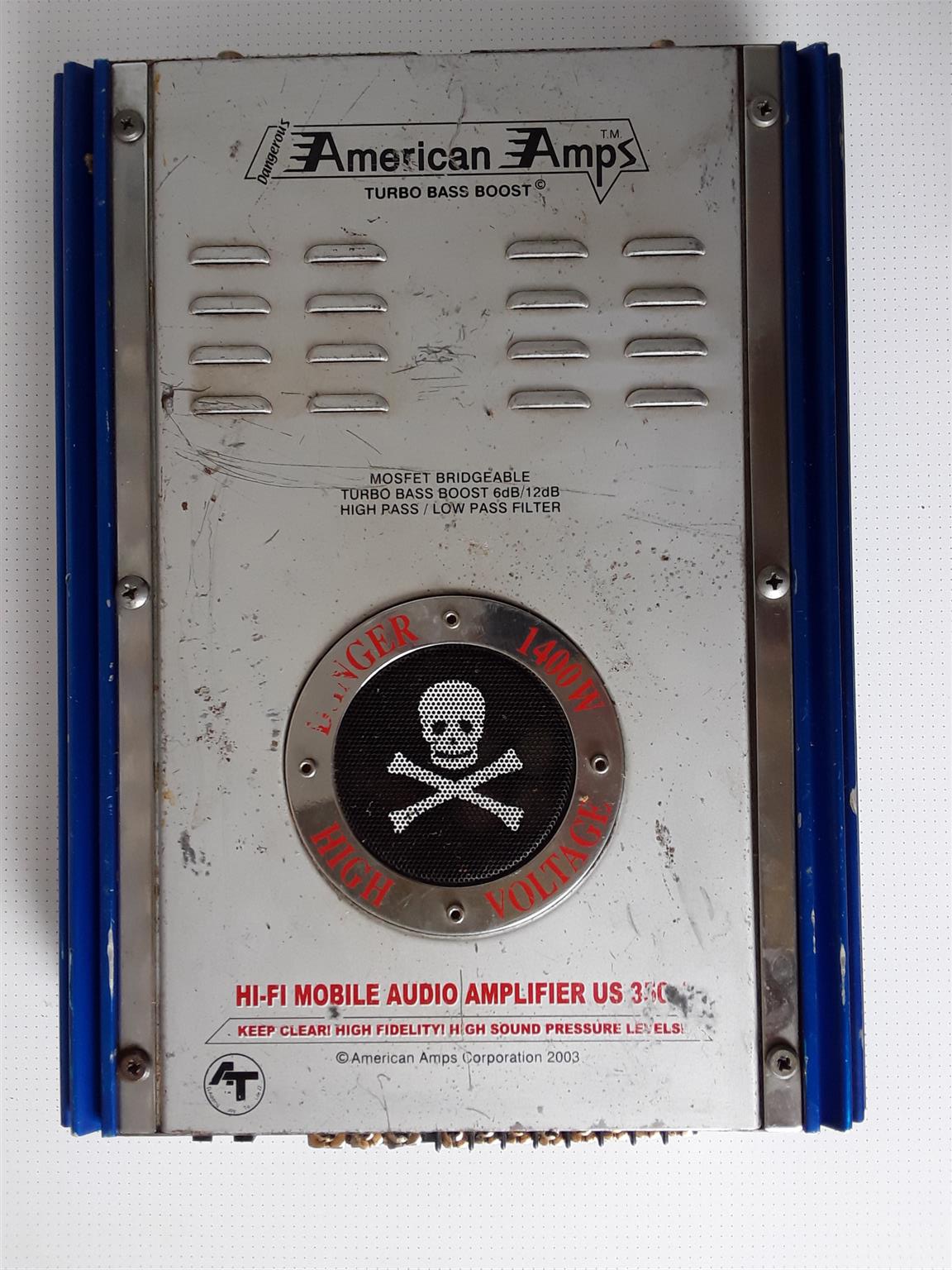 Amplifier Hi-Fi American Ampso Bass Boost 6db/12db. High Pass /Low Pass Filter