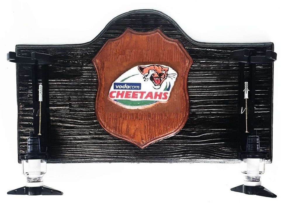 Cheetahs Rugby Liquor Dispenser with 2 Optics. Logo On A Shield. Brand New Items