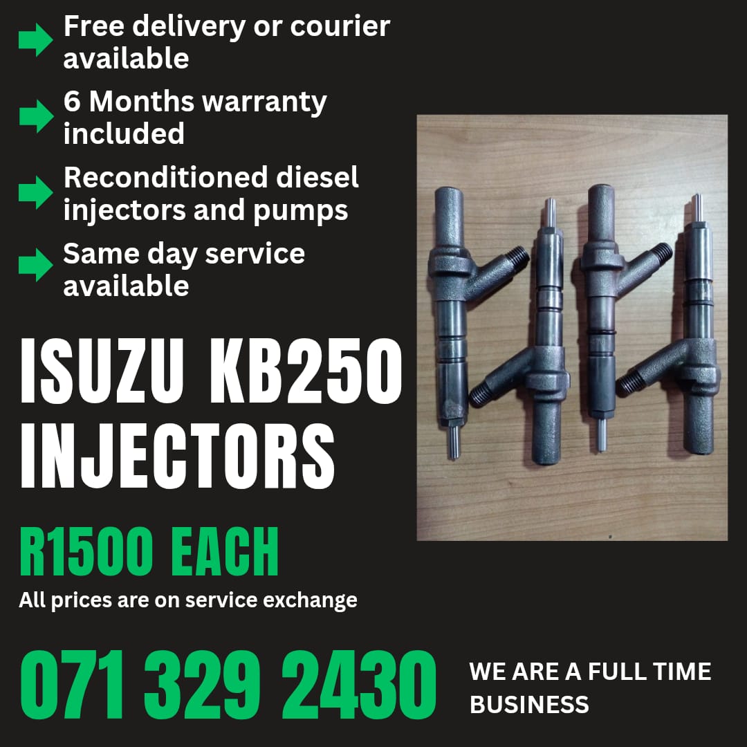 ISUZU KB250 INJECTORS FOR SALE WITH WARRANTY - Private Seller ISUZU KB250 INJECTORS FOR SALE WITH WARRANTY - Private Seller