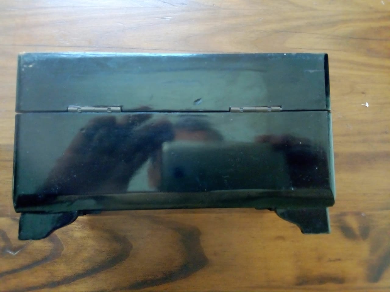 1950s VINTAGE BLACK LACQUERED JAPANESE MUSIC BOX FOR SALE