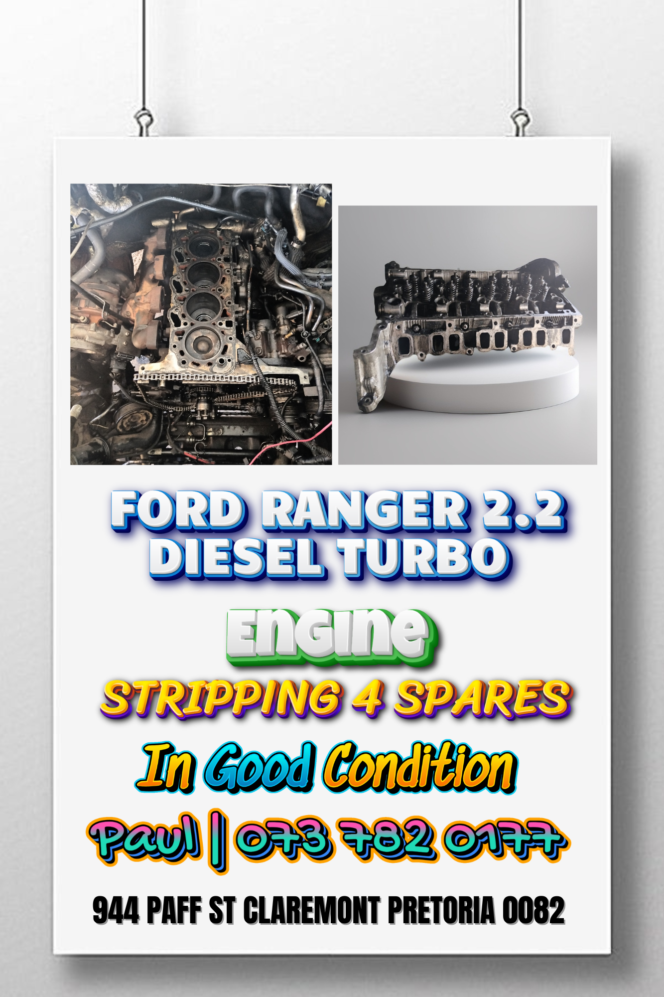 Ford ranger 2. 2 diesel turbo engine stripping In Good Condition - Private Seller Ford ranger 2. 2 diesel turbo engine stripping In Good Condition - Private Seller