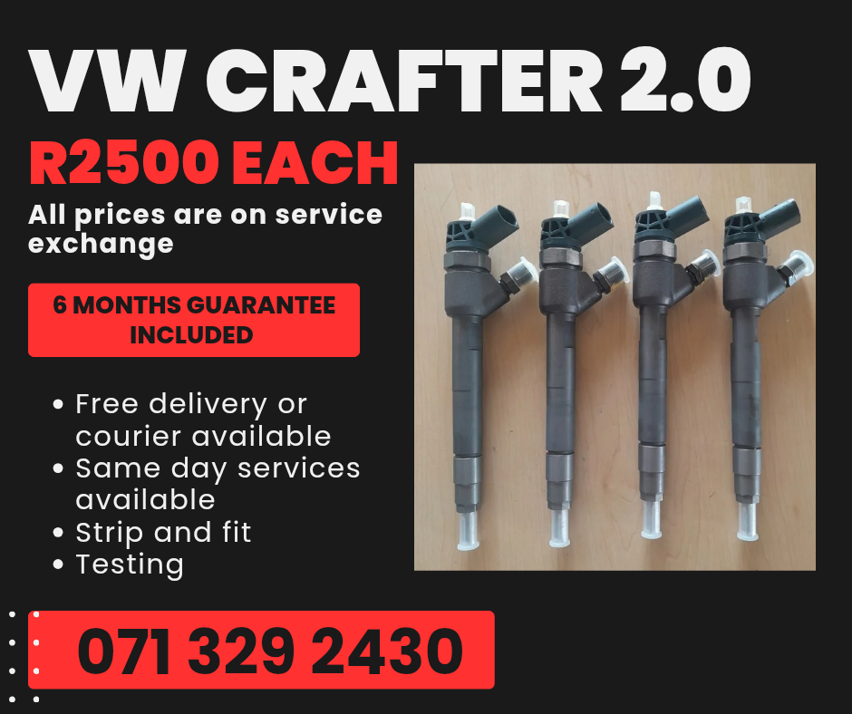 VW CRAFTER 2.0 INJECTORS FOR SALE WITH WARRANTY - Private Seller VW CRAFTER 2.0 INJECTORS FOR SALE WITH WARRANTY - Private Seller