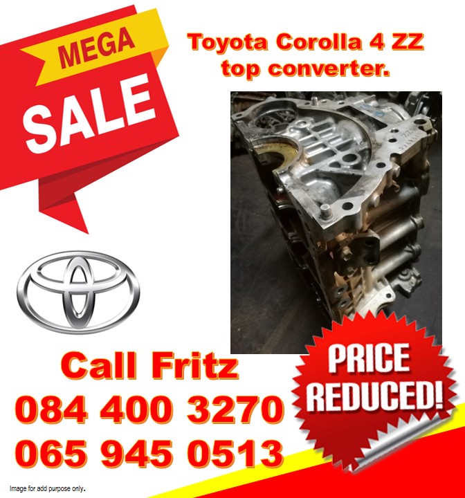Toyota Corolla top converter and 3 ZZ & 4 ZZ engine blocks for sale. - Private Seller Toyota Corolla top converter and 3 ZZ & 4 ZZ engine blocks for sale. - Private Seller