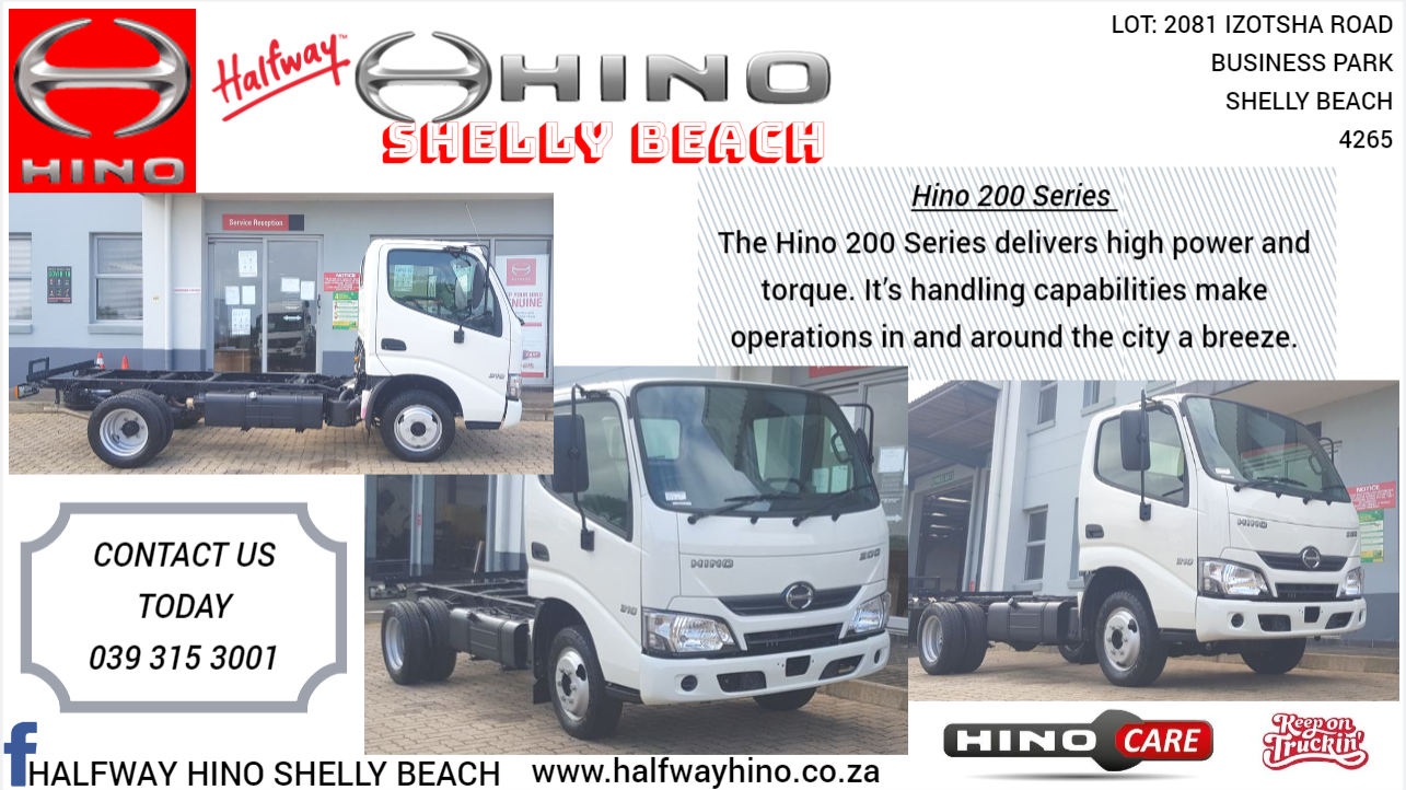 HINO 200 SERIES - CHASSIS CAB 