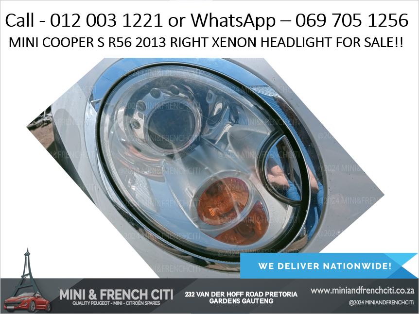 Mini Cooper S R56 2013 Right Xenon Headlight For Sale - OEM Lighting Replacement - Private Seller Mini Cooper S R56 2013 Right Xenon Headlight For Sale - OEM Lighting Replacement - Private Seller