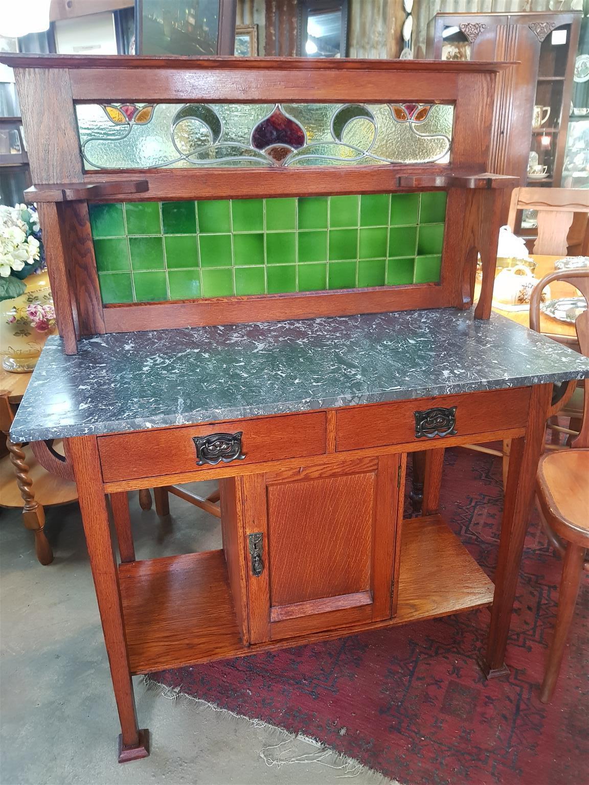 Superb Oak Washstand ~ Circa 1900's