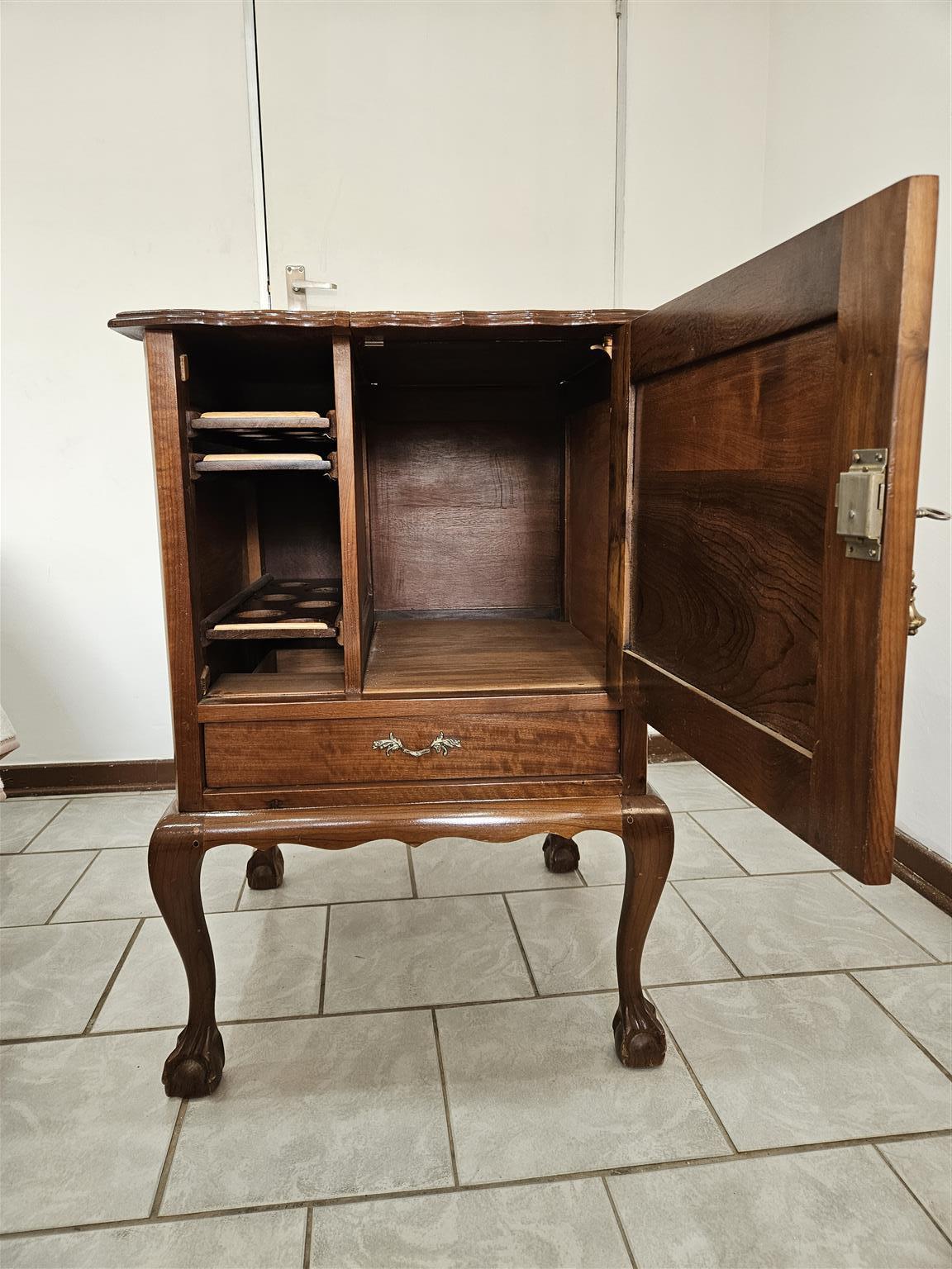 Antique Imbuia Ball & Claw Cabinet for sale