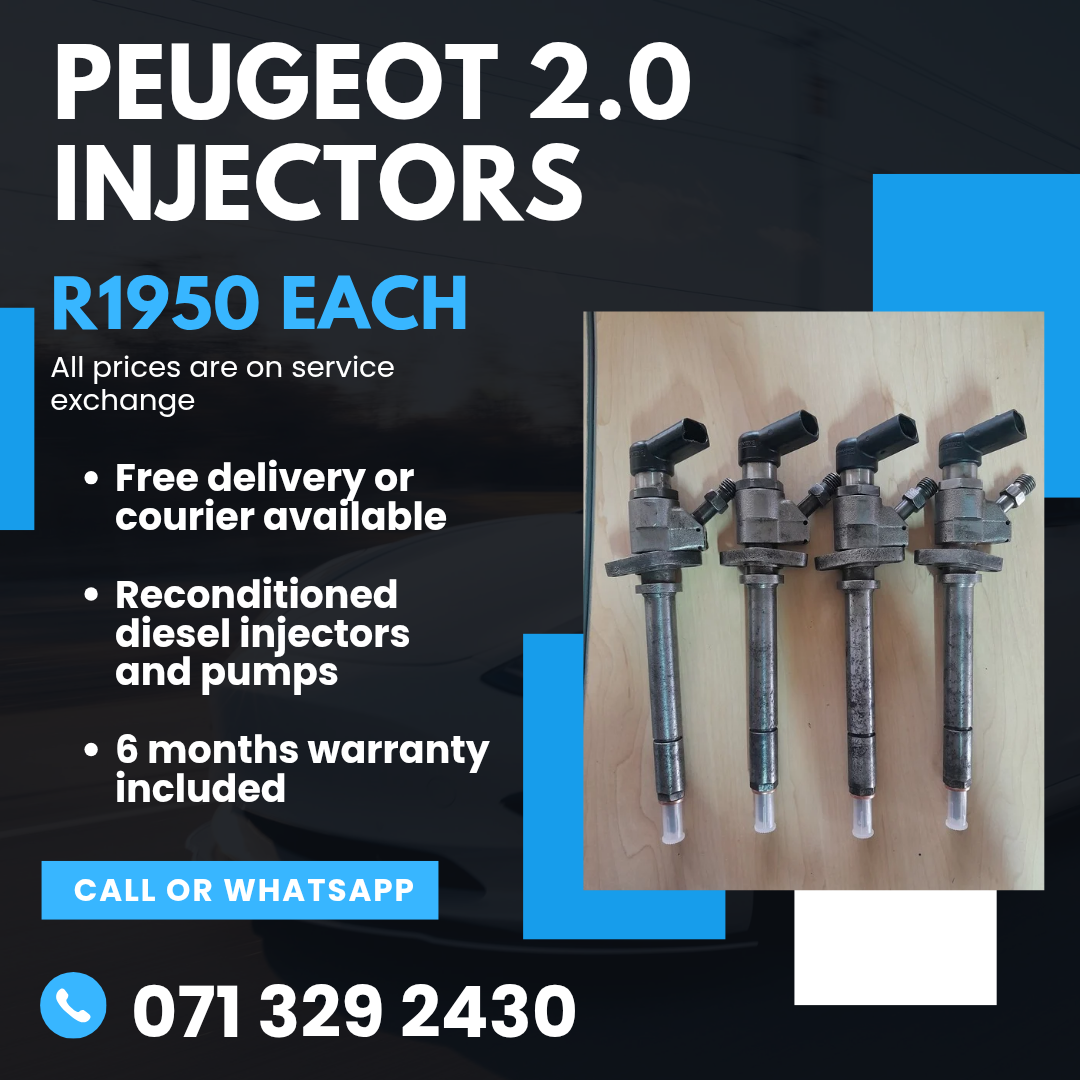 PEUGEOT 2.0 INJECTORS FOR SALE WITH WARRANTY - Private Seller PEUGEOT 2.0 INJECTORS FOR SALE WITH WARRANTY - Private Seller