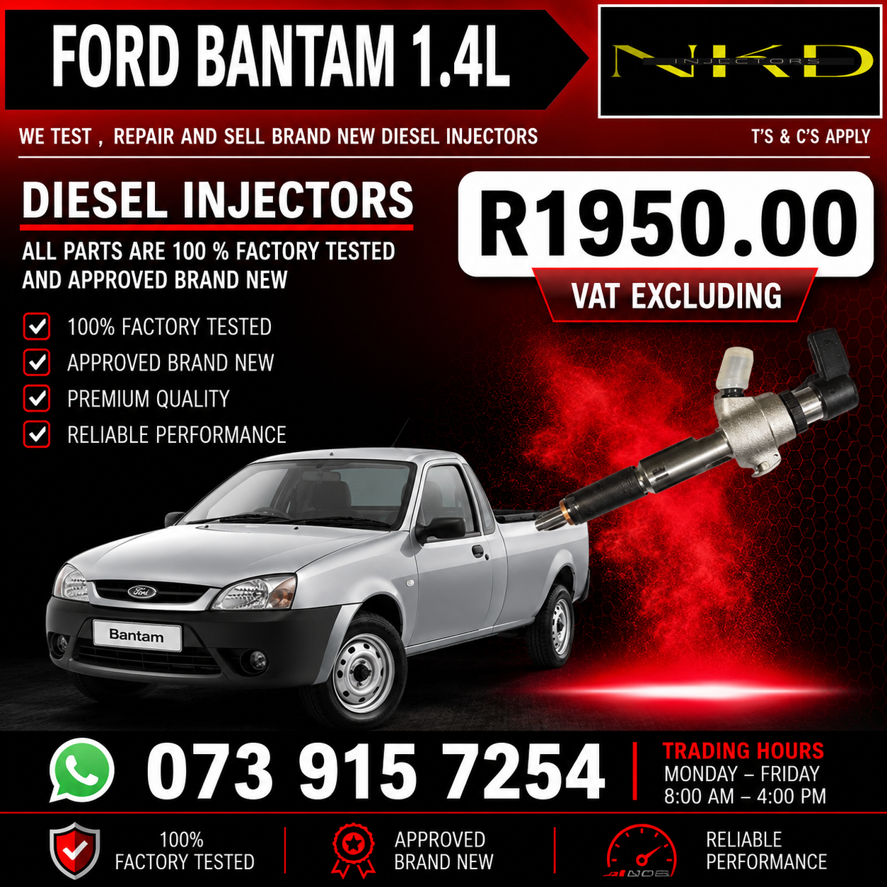 Ford_Bantam_1.4L_Injectors_On_Repair - Private Seller Ford_Bantam_1.4L_Injectors_On_Repair - Private Seller
