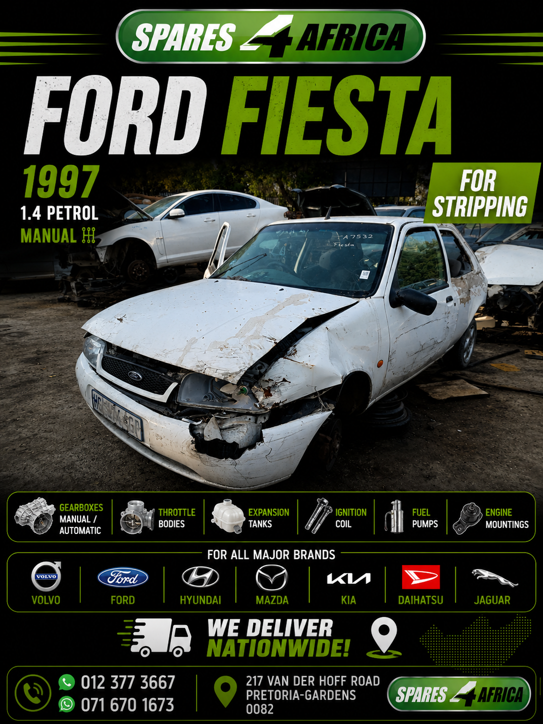 NOW STRIPPING – 1997 FORD FIESTA 1.4 PETROL / MANUAL - Private Seller NOW STRIPPING – 1997 FORD FIESTA 1.4 PETROL / MANUAL - Private Seller