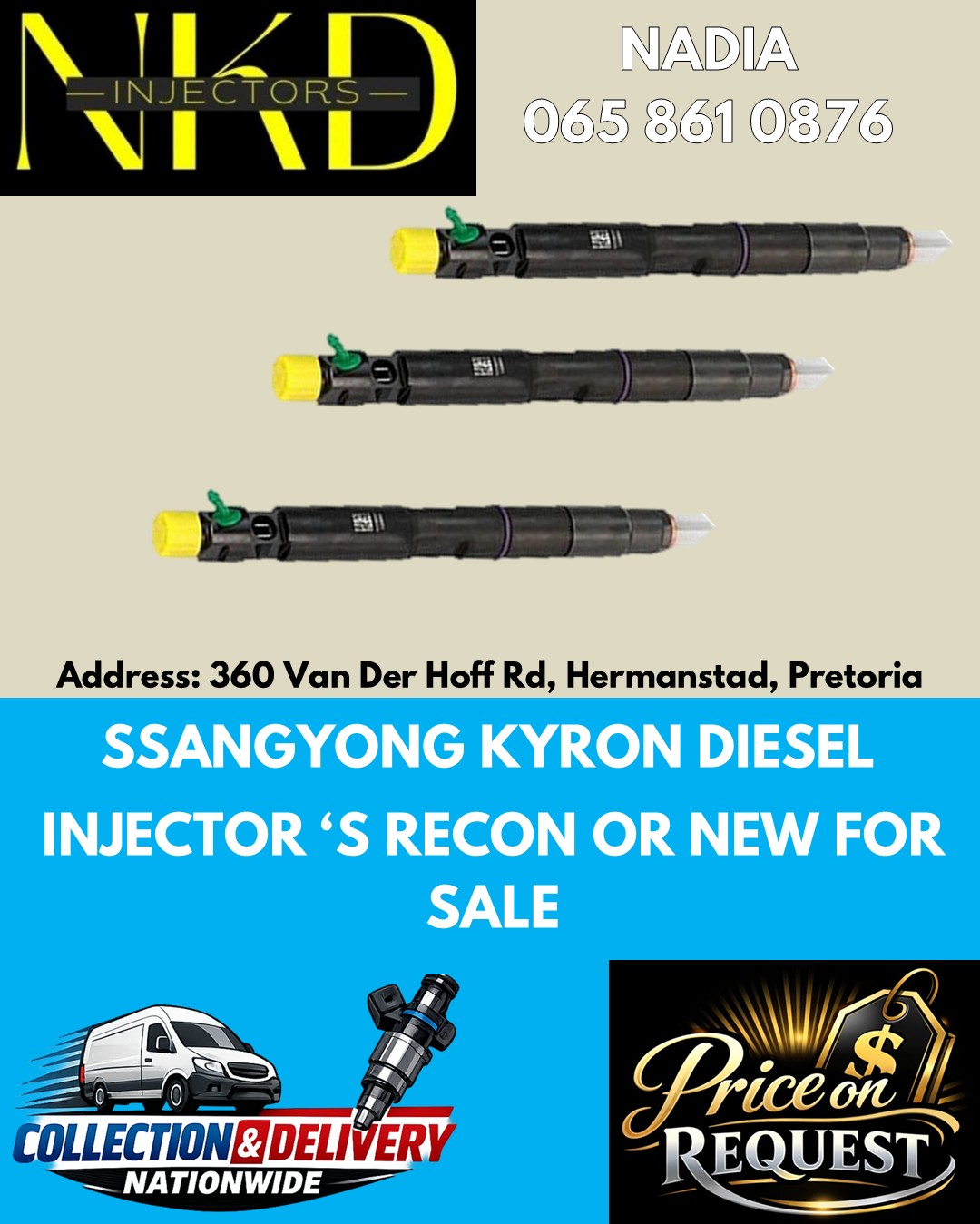 SSANGYONG KYRON DIESEL INJECTORS FOR SALE IN GAUTENG - Private Seller SSANGYONG KYRON DIESEL INJECTORS FOR SALE IN GAUTENG - Private Seller