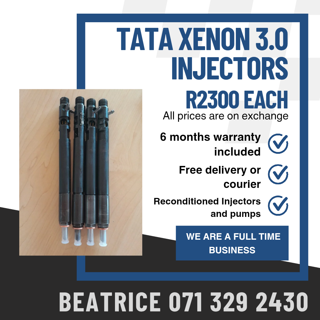 TATA XENON 3.0 INJECTORS FOR SALE WITH WARRANTY - Private Seller TATA XENON 3.0 INJECTORS FOR SALE WITH WARRANTY - Private Seller