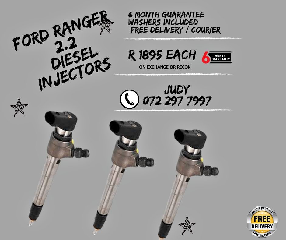 Ford Ranger 2.2 Diesel Injectors for sale on service exchange or to recon