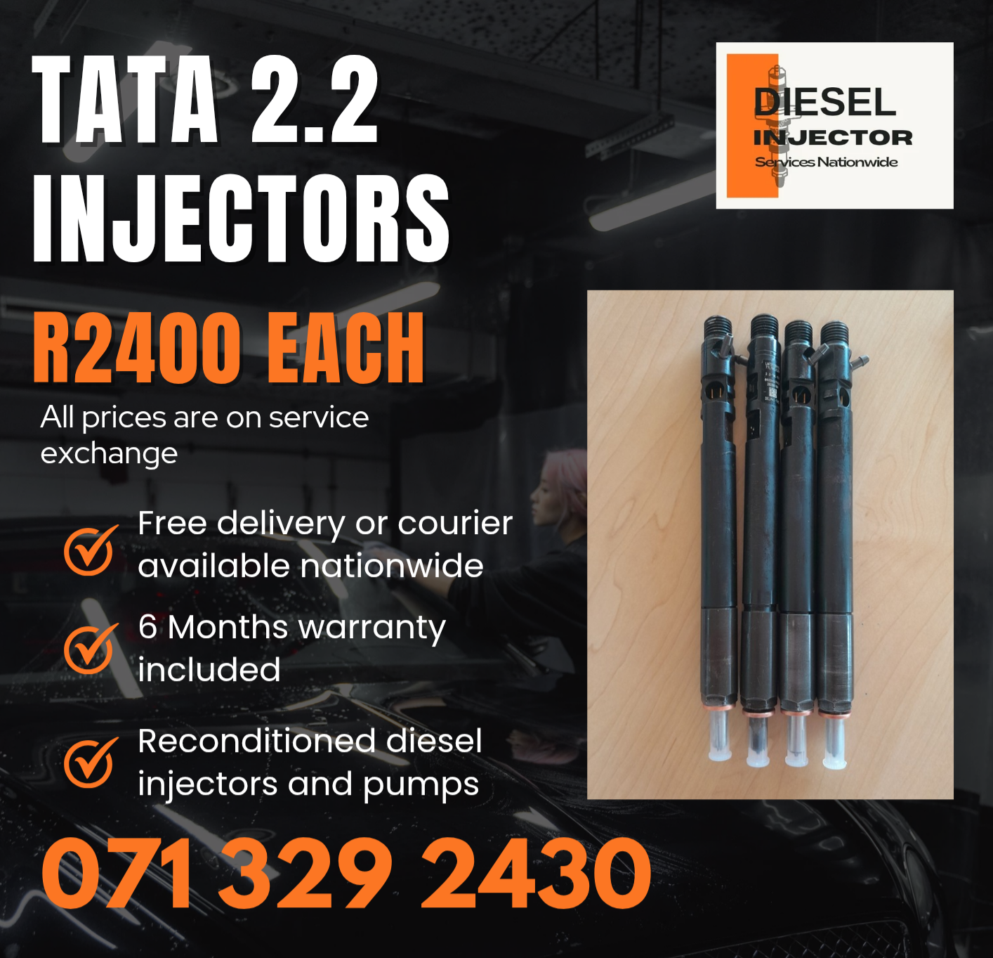 TATA 2.2 INJECTORS FOR SALE WITH WARRANTY INCLUDED IN - Private Seller TATA 2.2 INJECTORS FOR SALE WITH WARRANTY INCLUDED IN - Private Seller