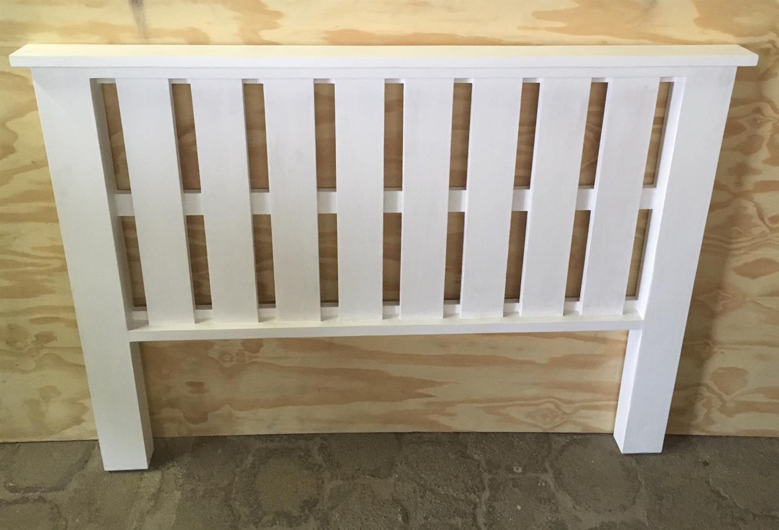 Headboard Farmhouse series Queen size White stained