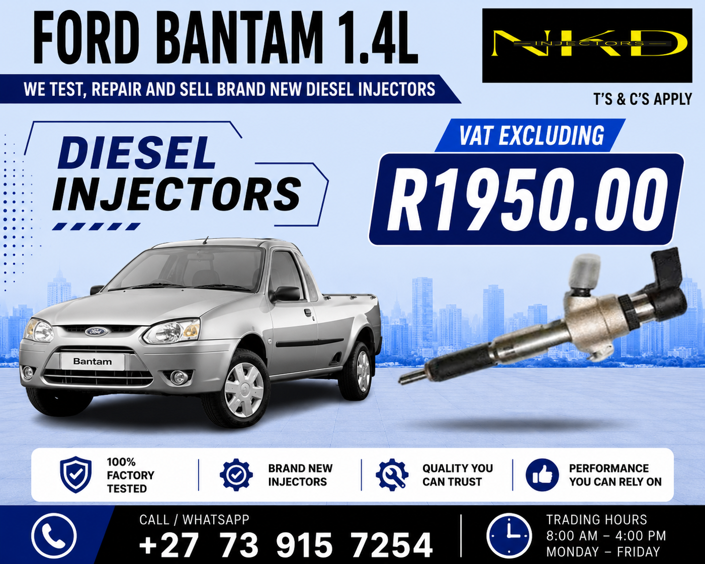 Ford_Bantam_1.4L_Injectors - Private Seller Ford_Bantam_1.4L_Injectors - Private Seller