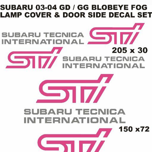 Subaru Blobeye STI stickers decals sets - Private Seller