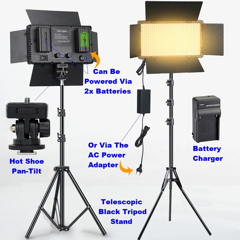 Professional Video & Photography LED VariColor Pro LED Light Kit (Rechargeable)
