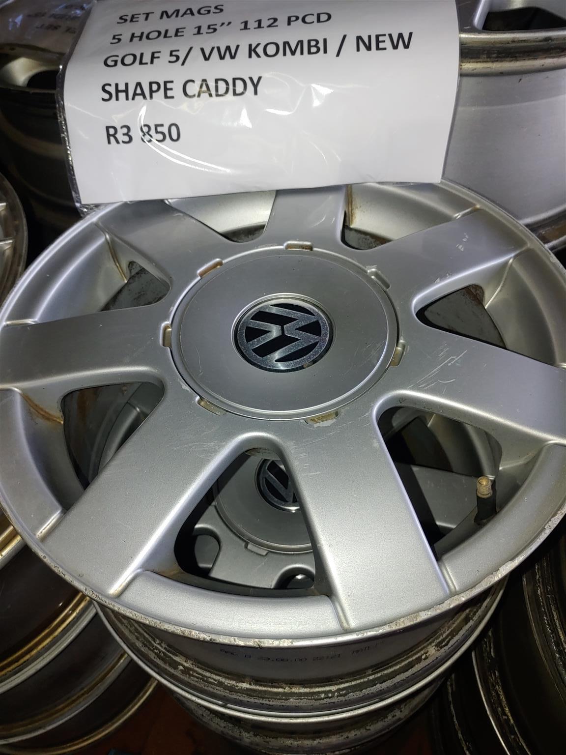 VW GOLF 5  KOMBI CADDY MAGS SET 5 HOLE 16" 112 PCD FOR SALE - Private Seller