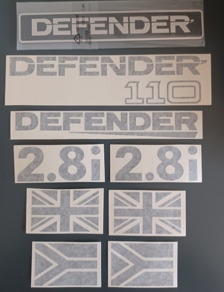 Land Rover Defender 110 decals stickers badges emblems - Private Seller Land Rover Defender 110 decals stickers badges emblems - Private Seller