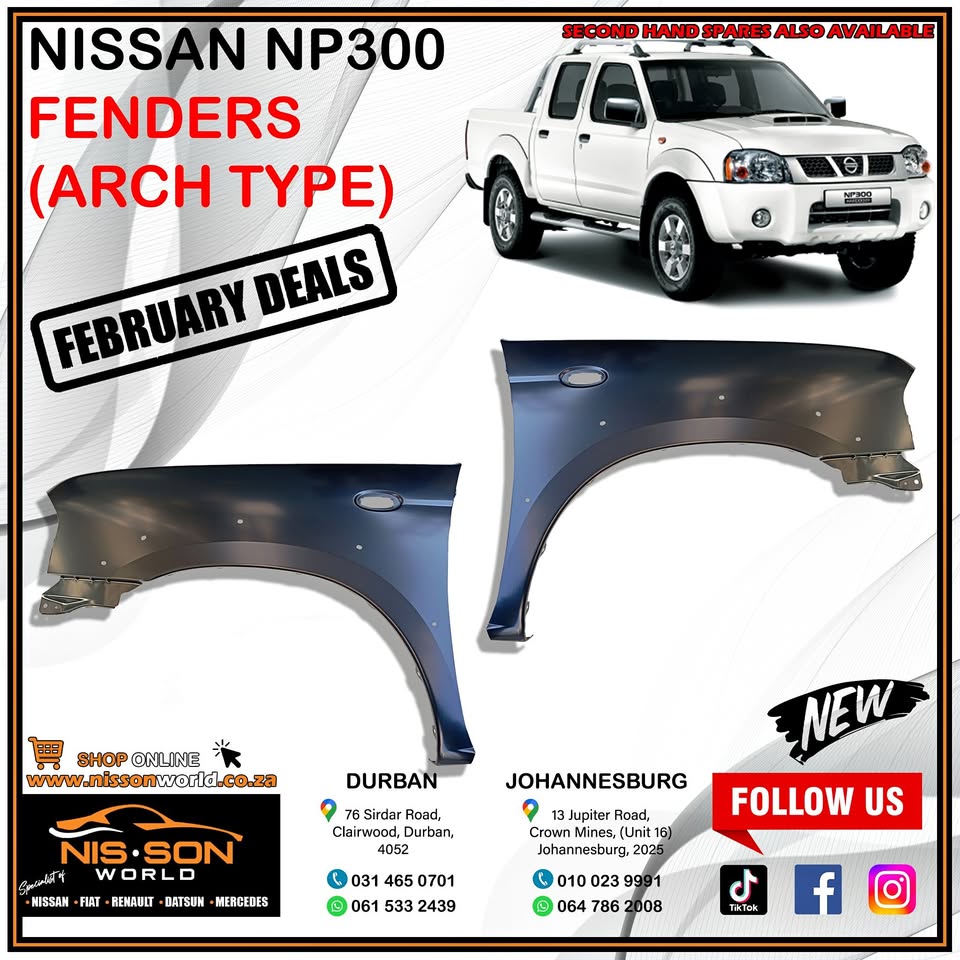NISSAN NP300 FENDERS (WITH WHEEL ARCH HOLES) - Private Seller NISSAN NP300 FENDERS (WITH WHEEL ARCH HOLES) - Private Seller