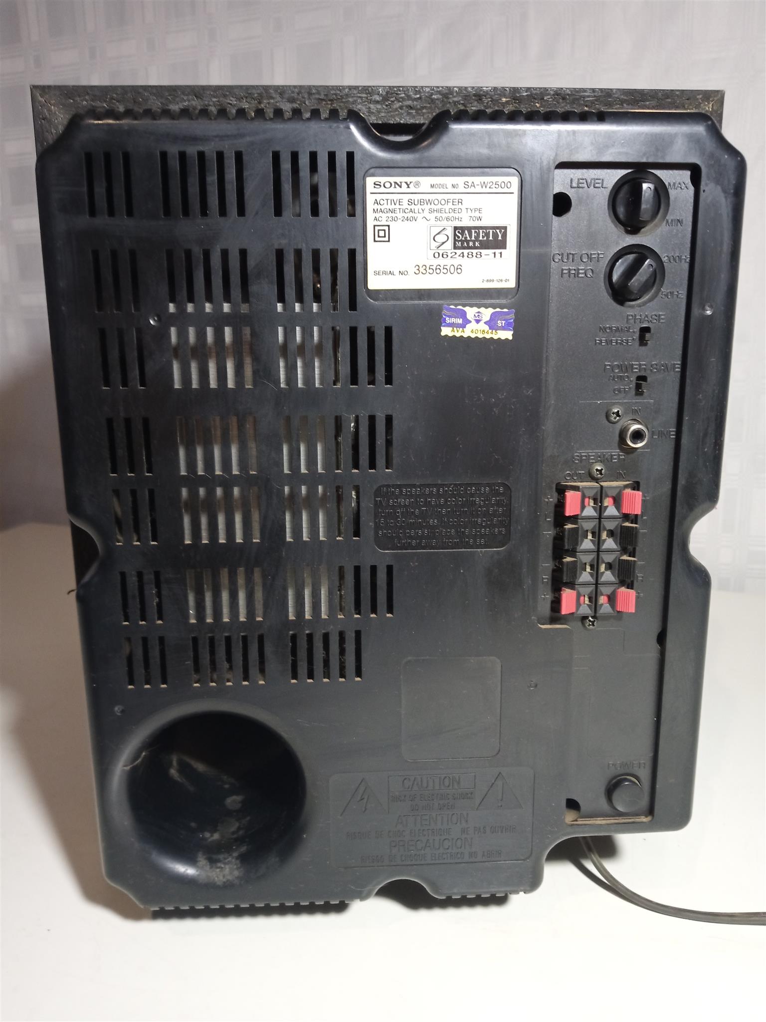 Sony SA-W2500 Powered Subwoofer